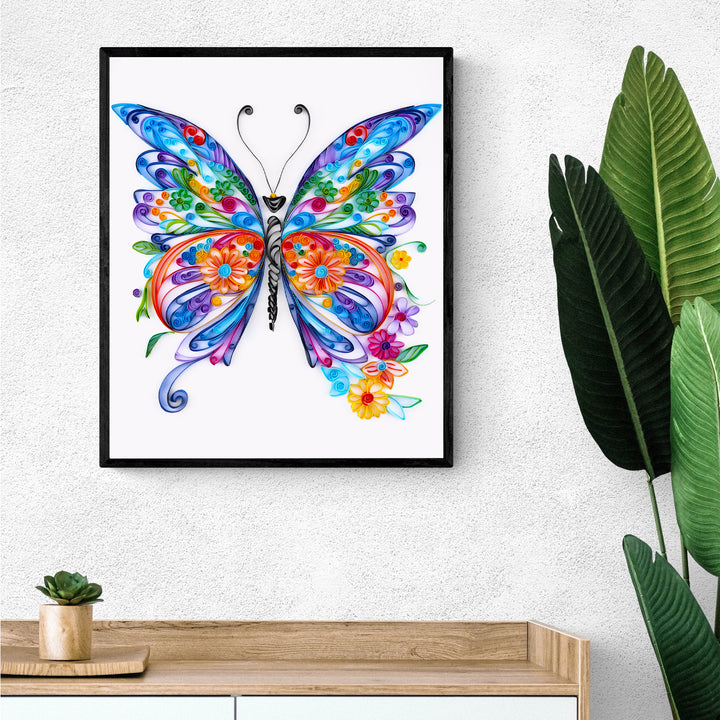 Colorful Butterfly - Paper Quilling & Filigree Painting Kit