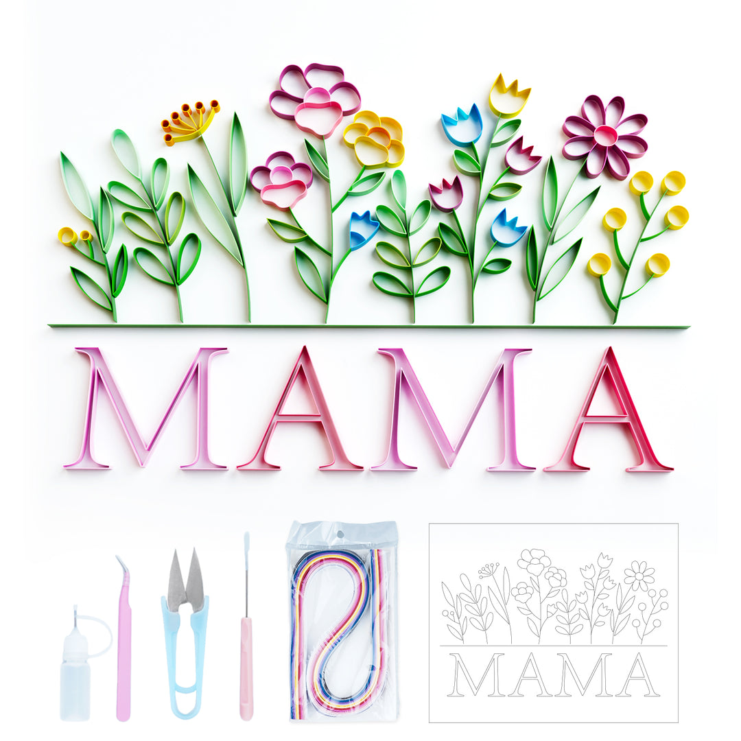 Flowers - Customized Name Paper Quilling & Filigree Painting Kits