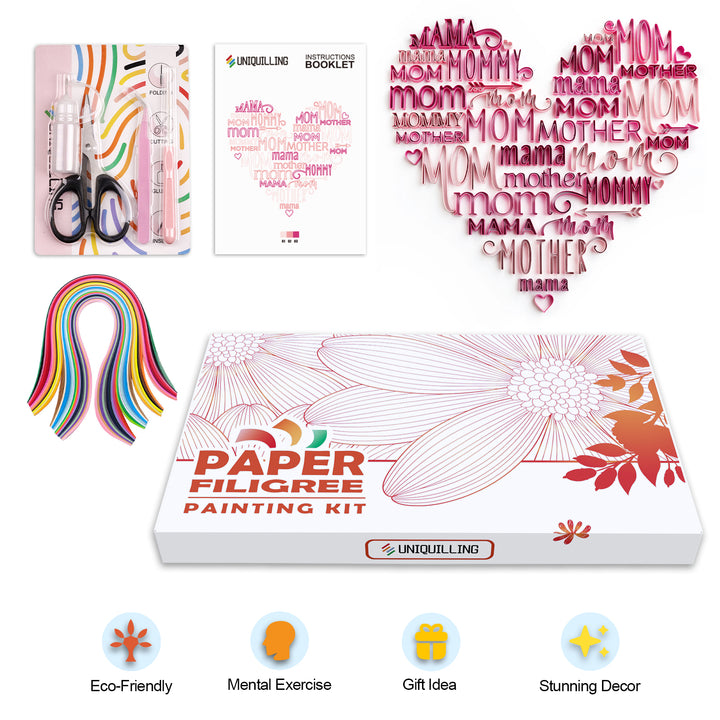 Dear Mom - Paper Quilling & Filigree Painting Kit