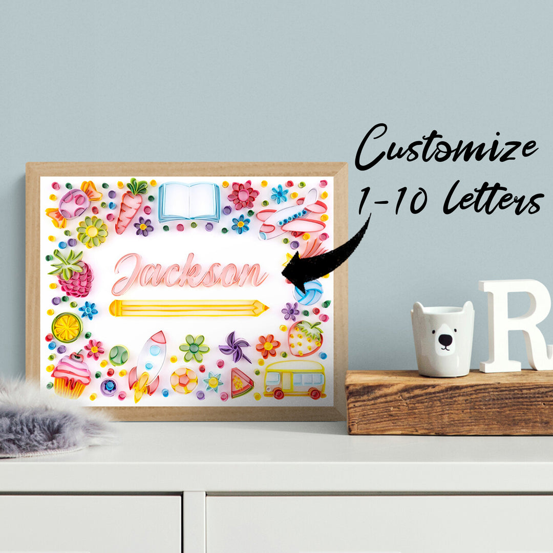 Customized Name for School Child (10*8 inch)