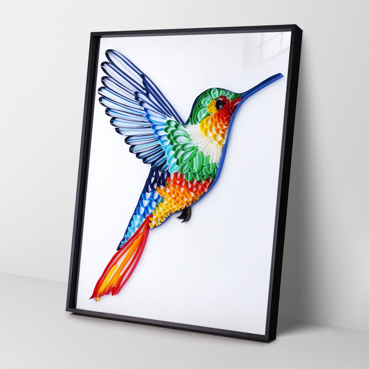 Colorful Hummingbird - Paper Filigree Painting Kit