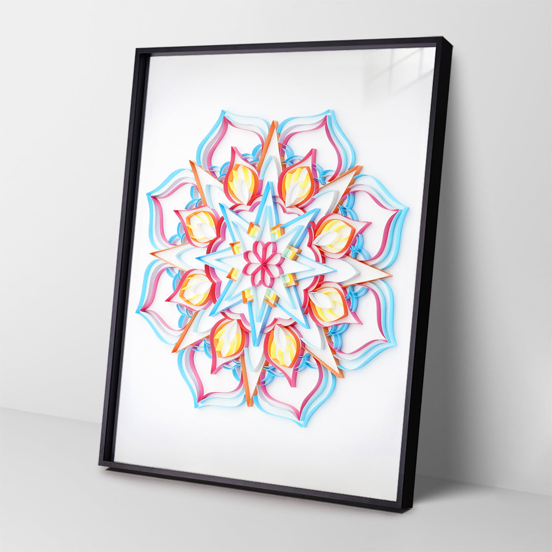 Pink Mandala - Paper Filigree Painting Kit（Standard Size）