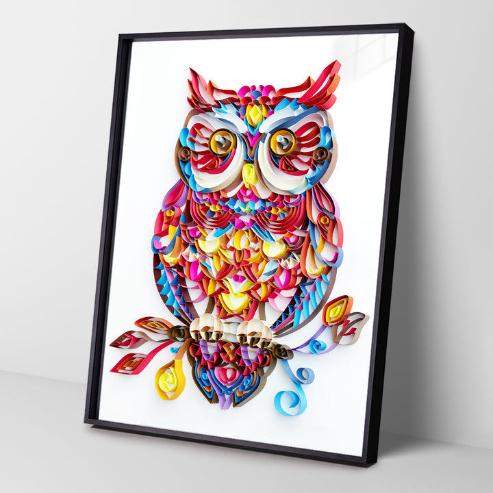 Colorful Owl - Paper Quilling & Filigree Painting Kit