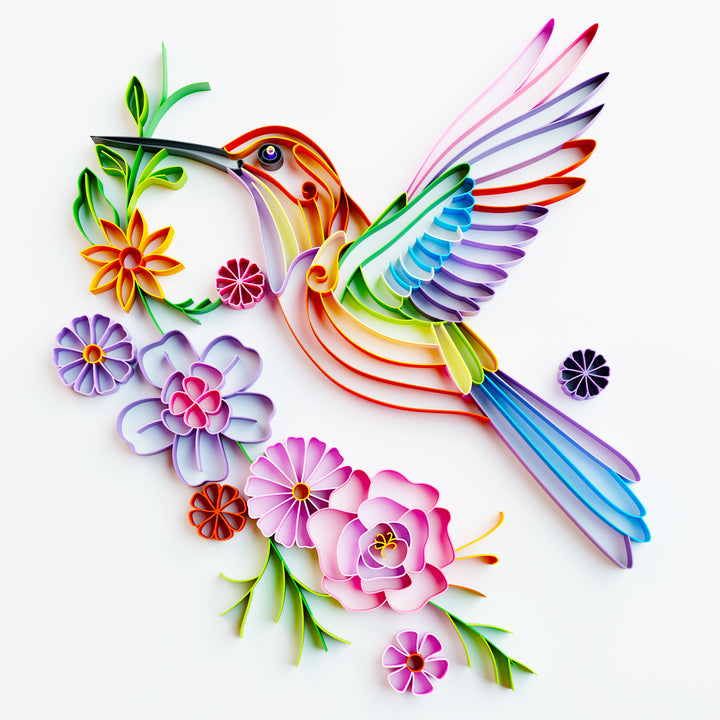 Hummingbird with Flowers Ⅱ（10*8 INCH）