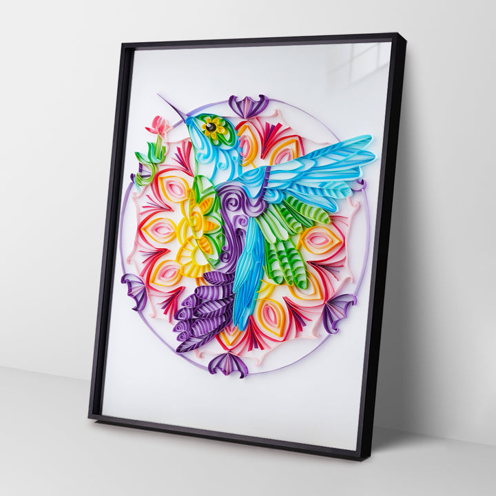 Mandala Hummingbird - Paper Quilling & Filigree Painting Kits（Standard Size）
