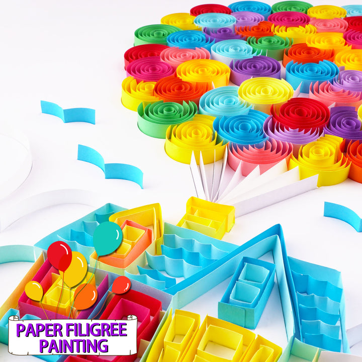 Flying House - Paper Quilling & Filigree Painting Kit