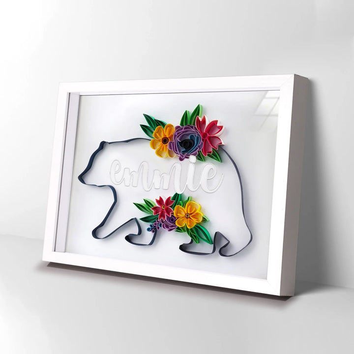 Mama Bear - Customized Name Paper Quilling & Filigree Painting Kits