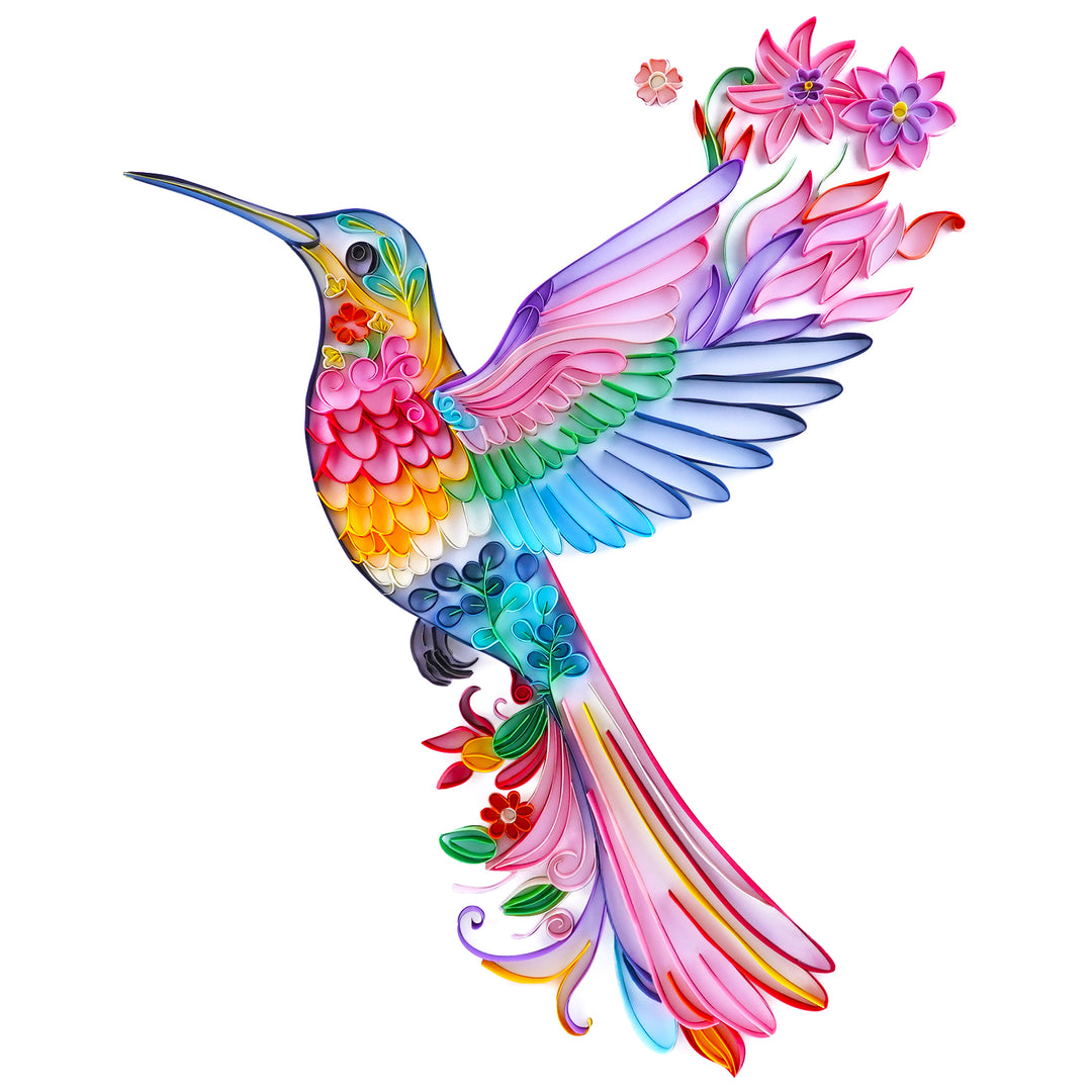 Fantastic Hummingbird - Paper Filigree Painting Kit（Standard Size）