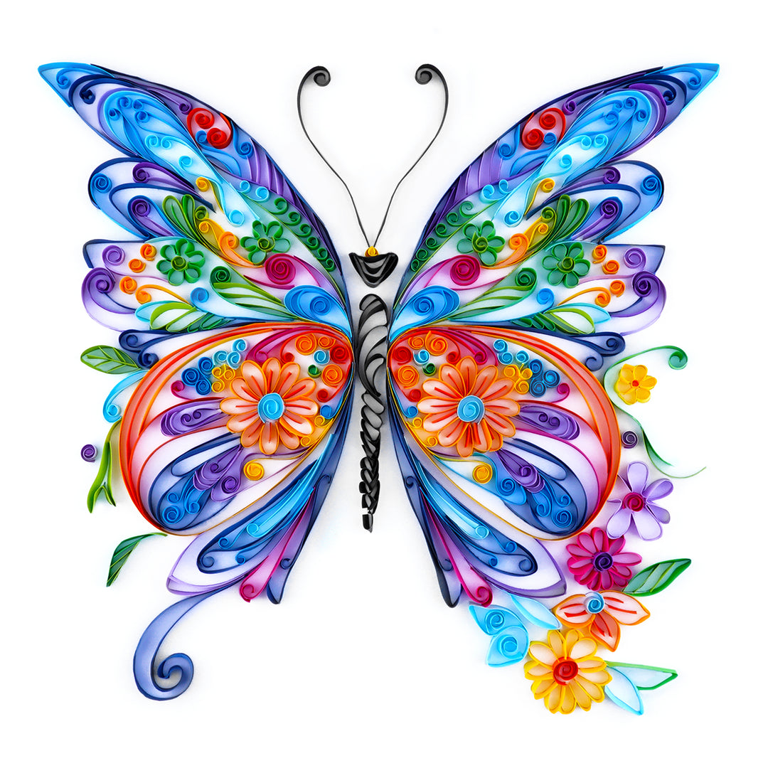 Colorful Butterfly - Paper Filigree Painting Kit（Standard Size）
