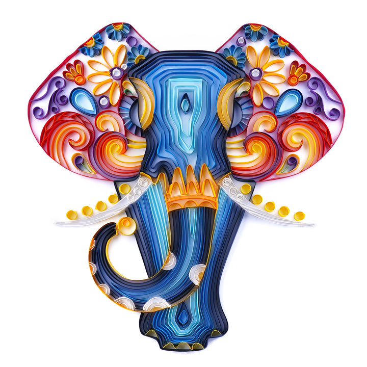 Sacred Elephant- Paper Quilling & Filigree Painting Kits（Standard Size）