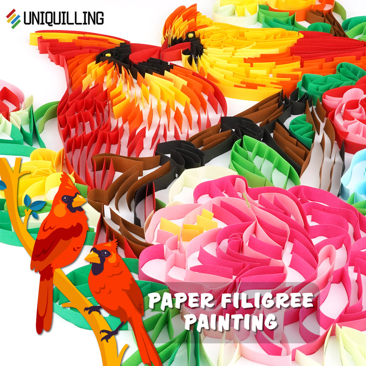 Intimate Cardinal - Paper Filigree Painting Kit