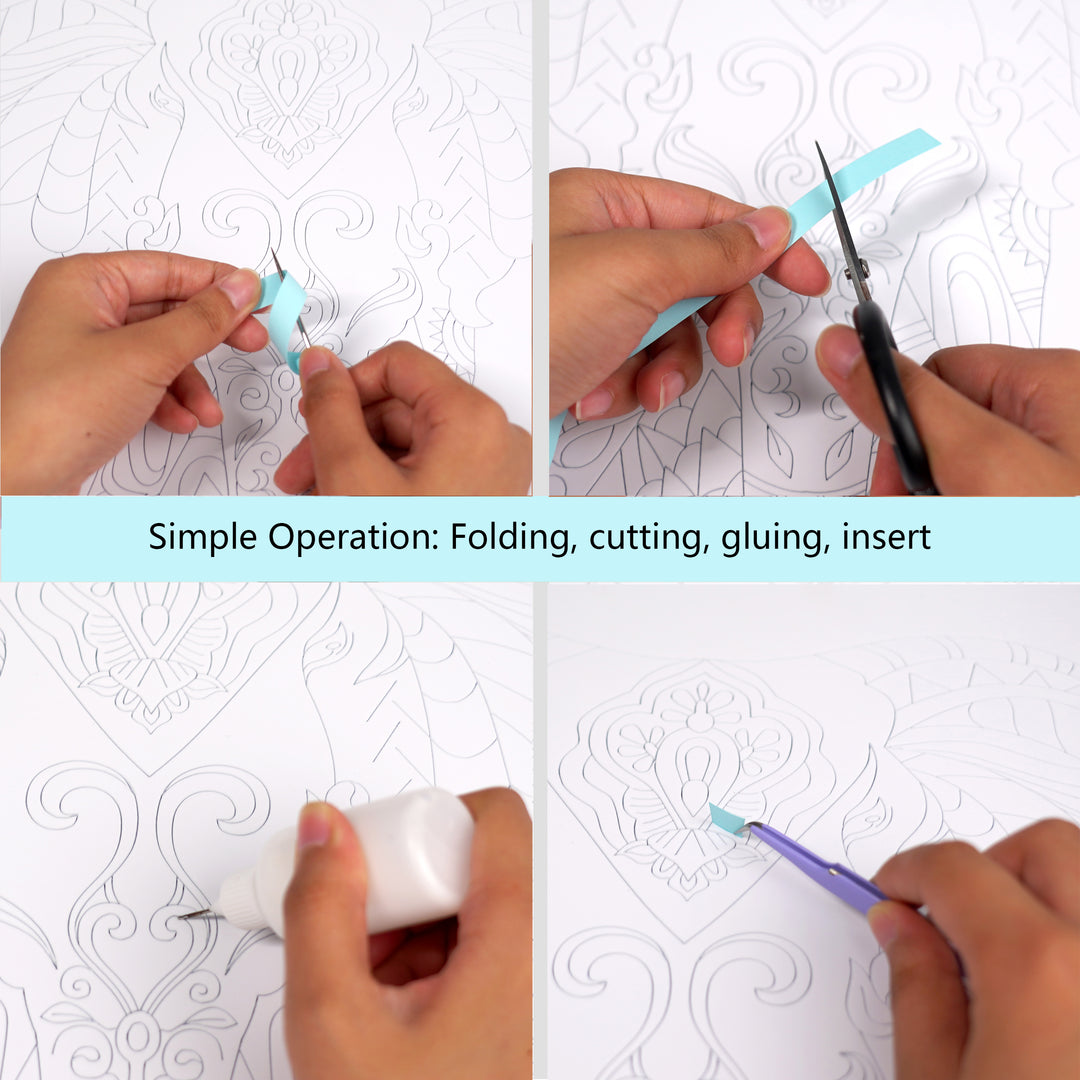 Smart Elephant - Paper Filigree Painting Kit（Standard Size）