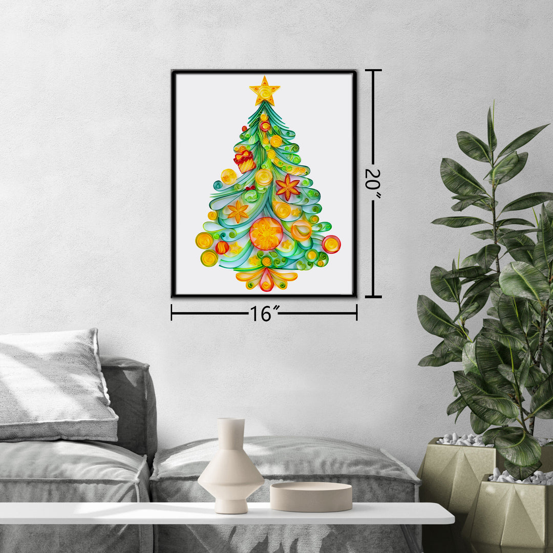 Shining Christmas Tree - Paper Filigree Painting Kit（Standard Size）