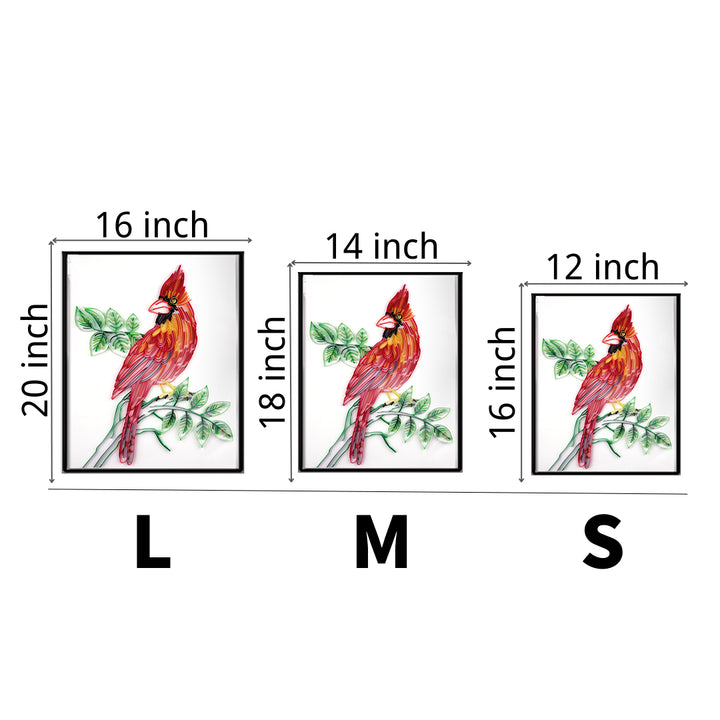 Northern Cardinal - Paper Filigree Painting Kit（Standard Size）