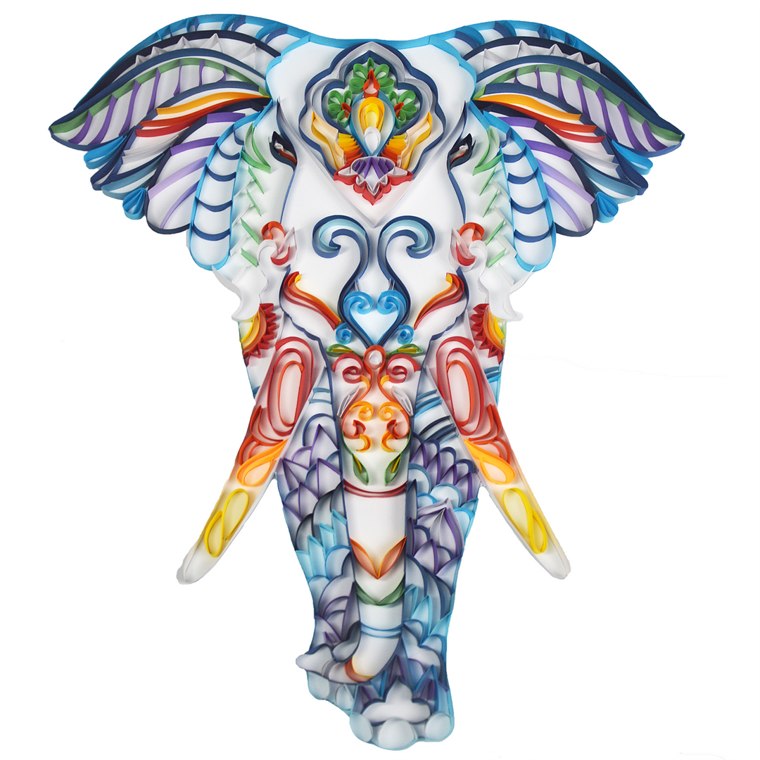Smart Elephant - Paper Filigree Painting Kit（Standard Size）