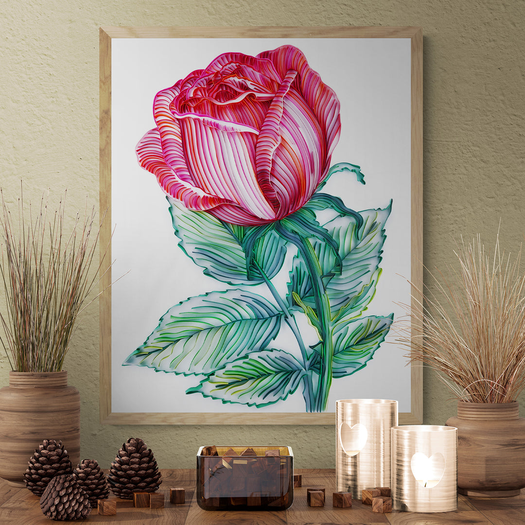 Blooming Rose - Paper Filigree Painting Kit（Standard Size）