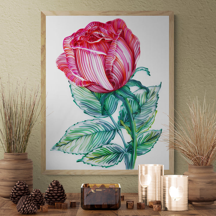 Blooming Rose - Paper Quilling & Filigree Painting Kits（Standard Size）