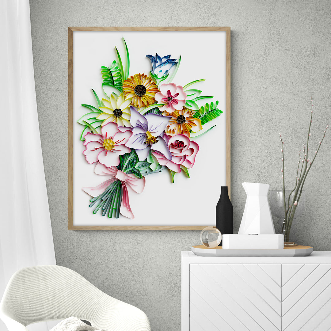 Bouquet II - Paper Quilling & Filigree Painting Kit