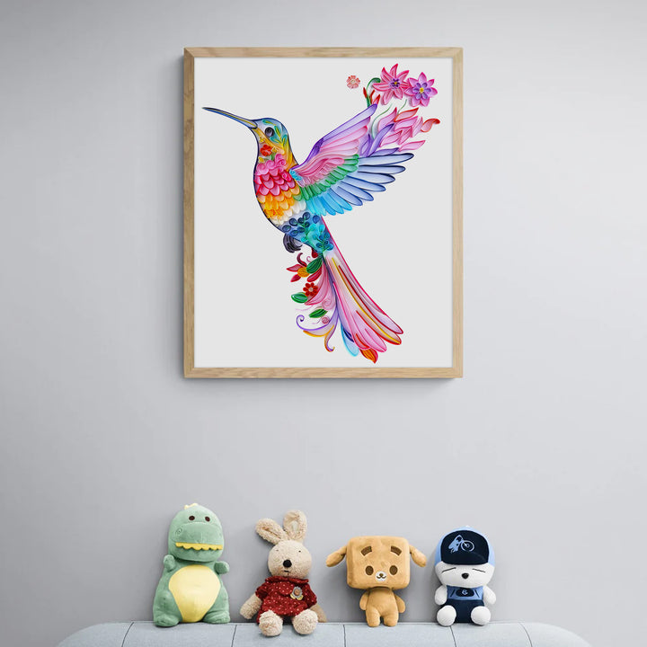 Fantastic Hummingbird - Paper Quilling & Filigree Painting Kits（Standard Size）