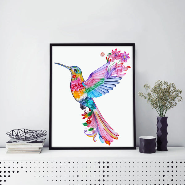 Fantastic Hummingbird - Paper Quilling & Filigree Painting Kit