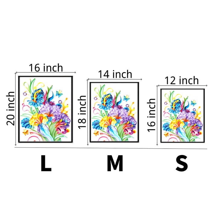 Iris - Paper Quilling & Filigree Painting Kits（Standard Size）