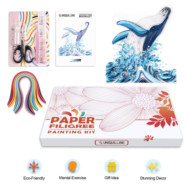 Jumping Whale - Paper Quilling & Filigree Painting Kit