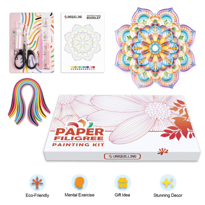 Purple Mandala - Paper Quilling & Filigree Painting Kit
