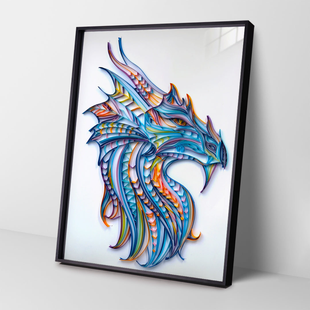 Blue Dragon - Paper Filigree Painting Kit（Standard Size）