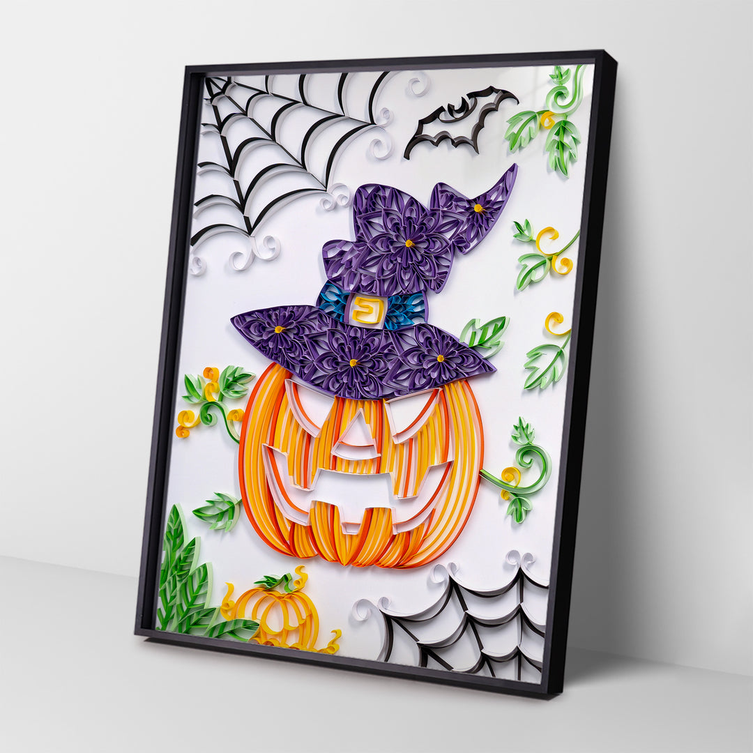 Halloween Pumpkin - Paper Filigree Painting Kit（Standard Size）
