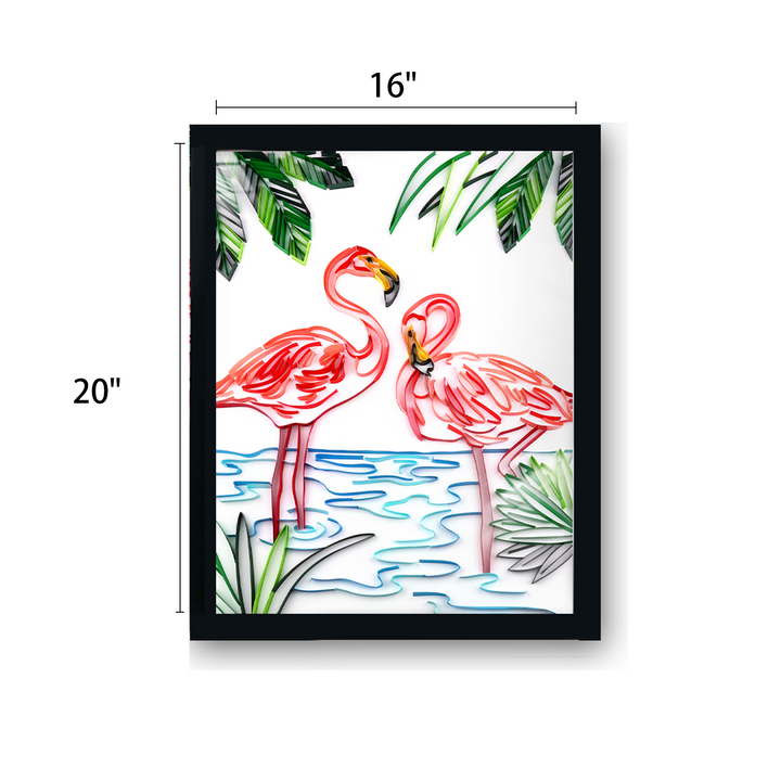 [20*16 inch] Exclusive Alloy 3D Paper Filigree Painting Frame