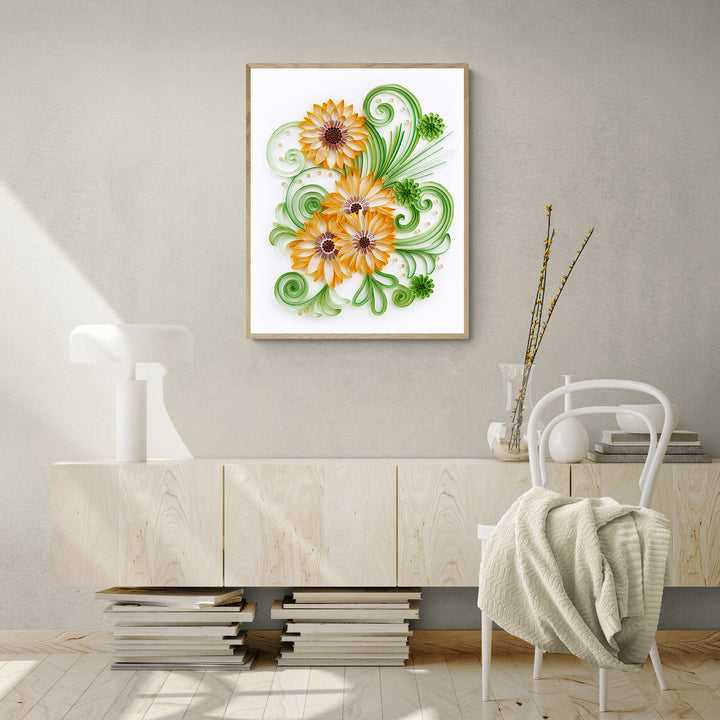 Blooming Sunflower - Paper Quilling & Filigree Painting Kit
