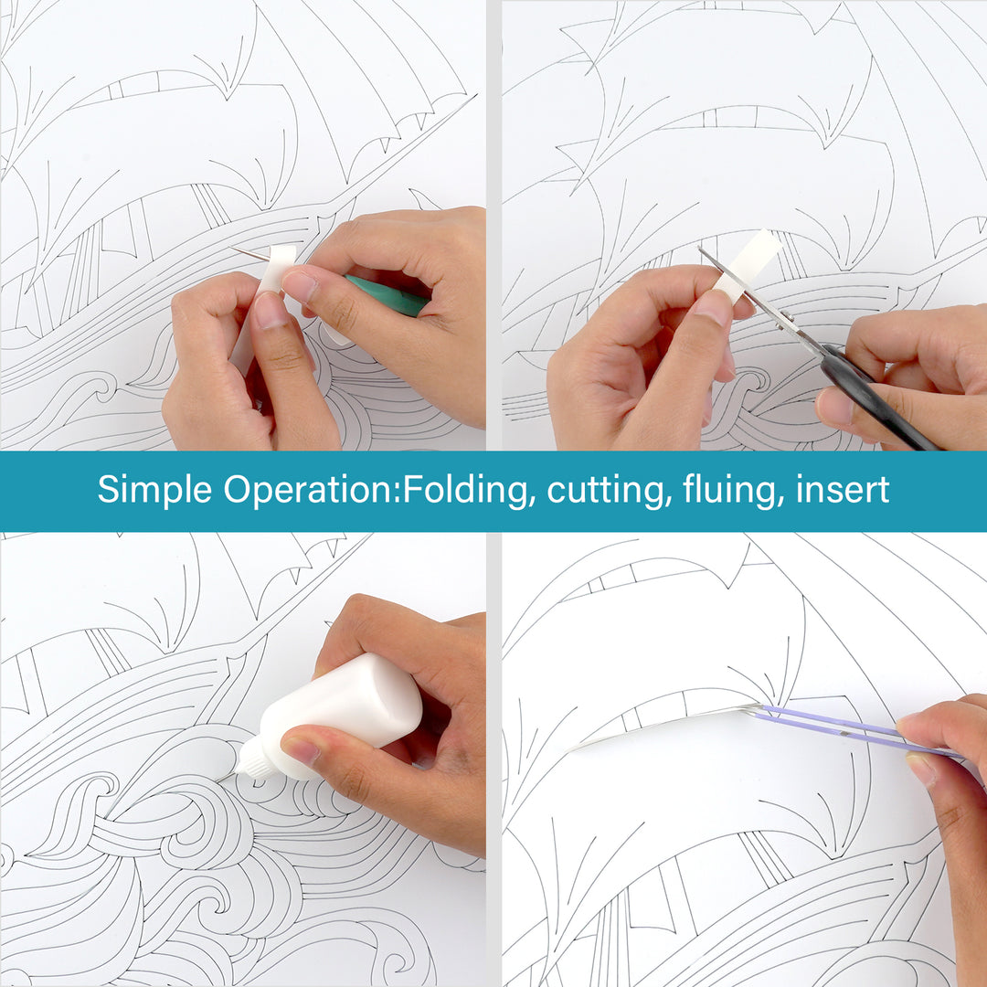 Smooth Sailing - Paper Filigree Painting Kit（Standard Size）