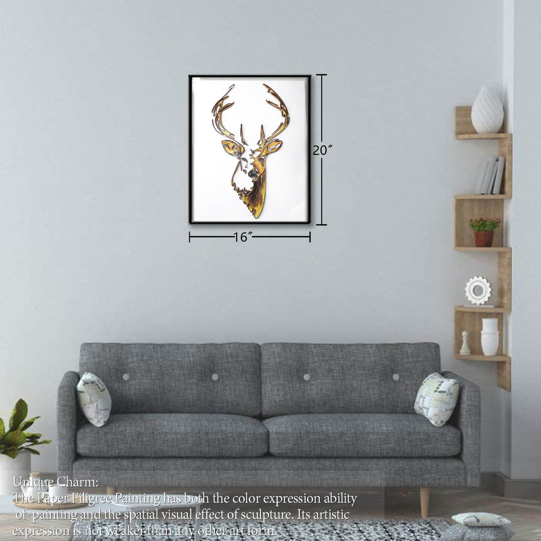 Deer - Paper Filigree Painting Kit（Standard Size）
