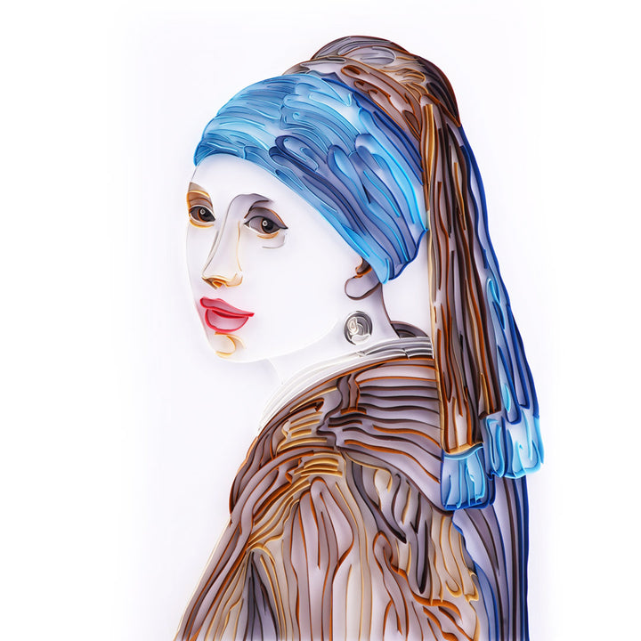 Girl with a Pearl Earring - Paper Filigree Painting Kit