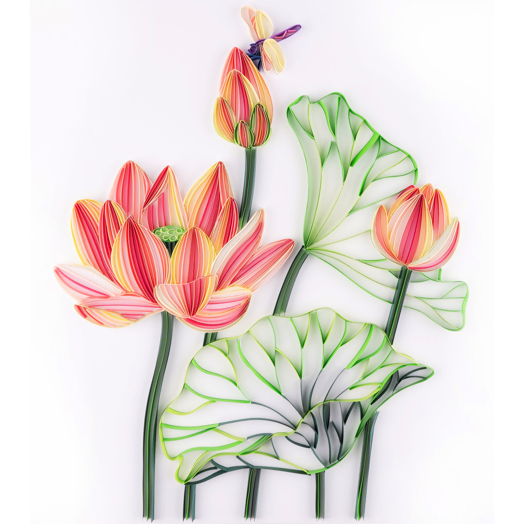 Blooming Lotus - Paper Filigree Painting Kit（Standard Size）
