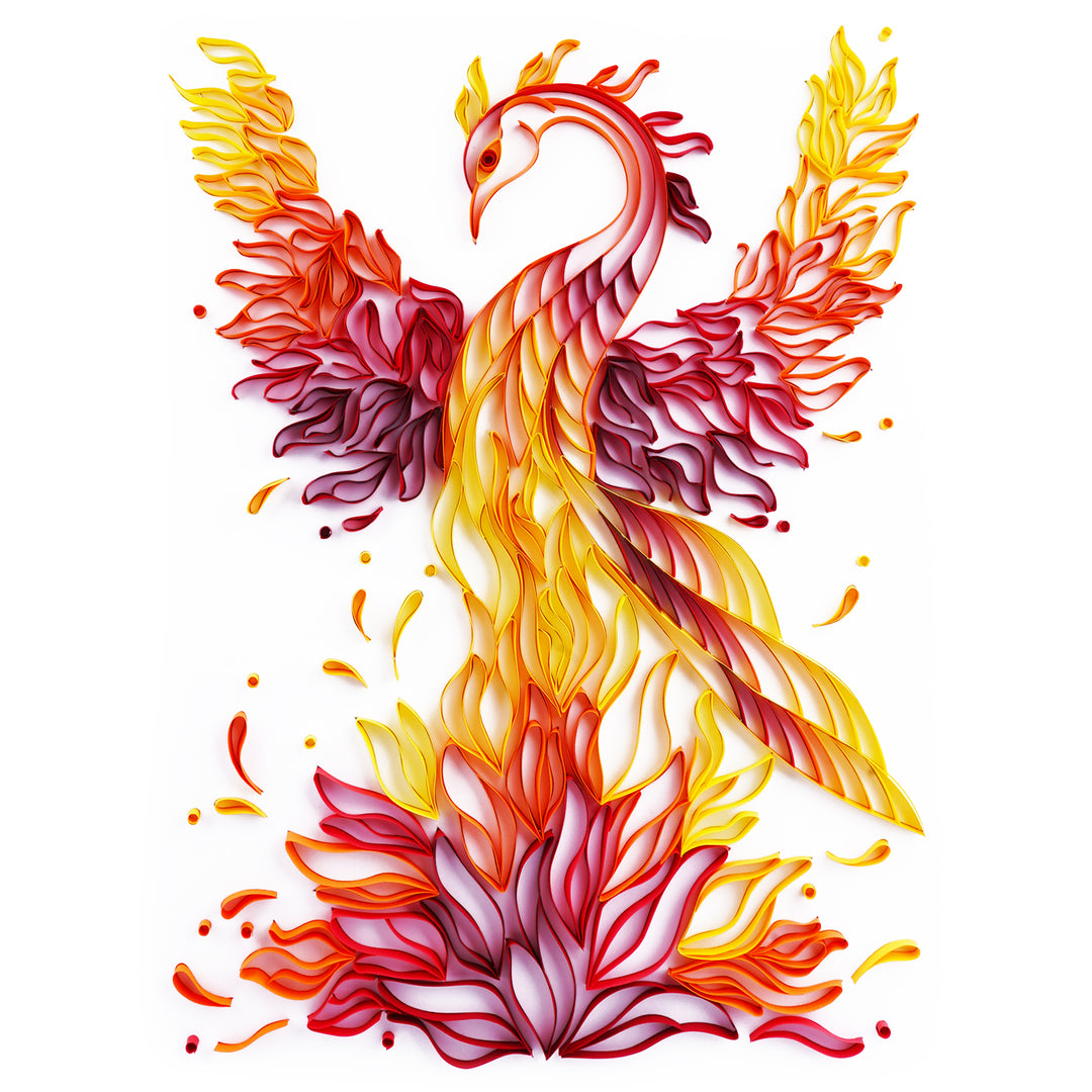 Phoenix on Fire - Paper Quilling & Filigree Painting Kit