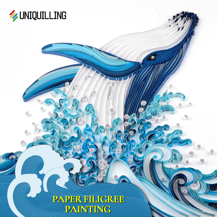 Jumping Whale - Paper Filigree Painting Kit（Standard Size）
