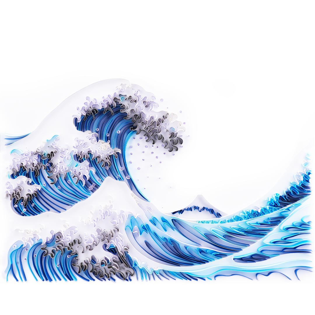 The Great Wave off Kanagawa - Paper Filigree Painting Kit