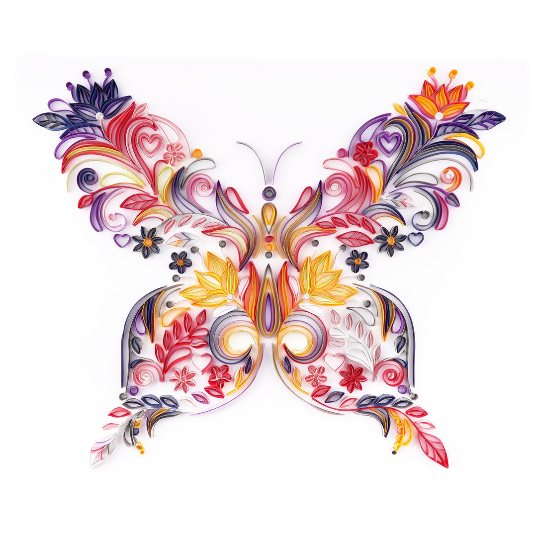Flower Butterfly - Paper Filigree Painting Kit