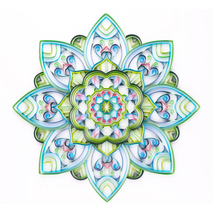 Green Mandala - Paper Quilling & Filigree Painting Kit