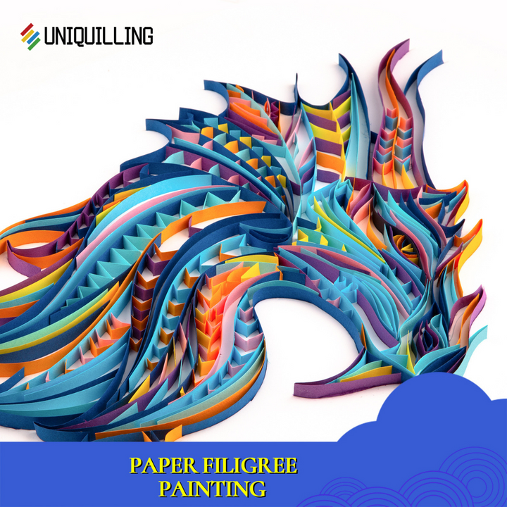 Blue Dragon - Paper Filigree Painting Kit
