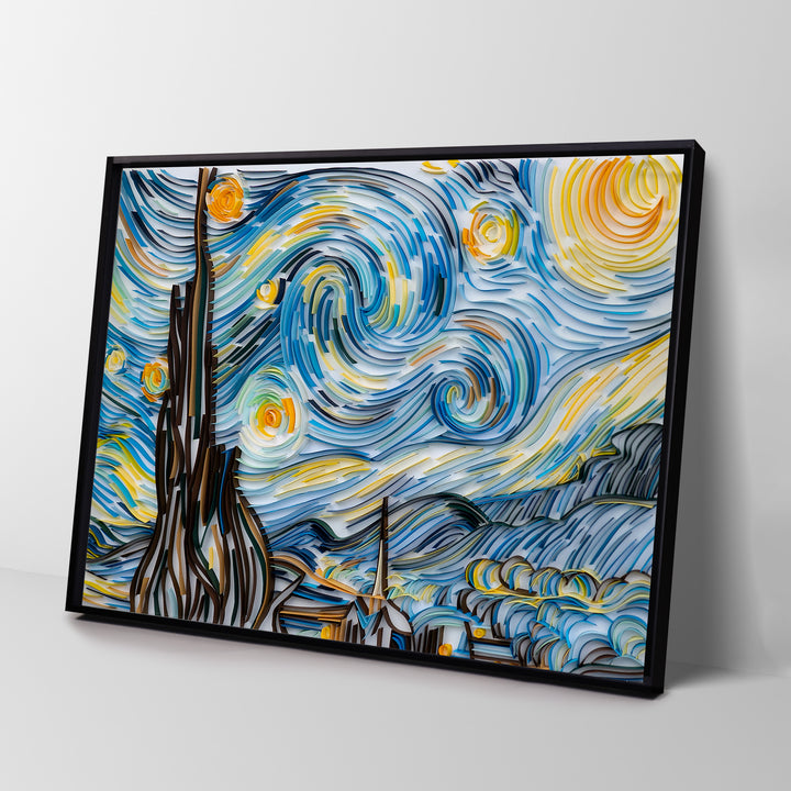 QNQA Paper Filigree Painting Kit, Starry Night - Van Gogh