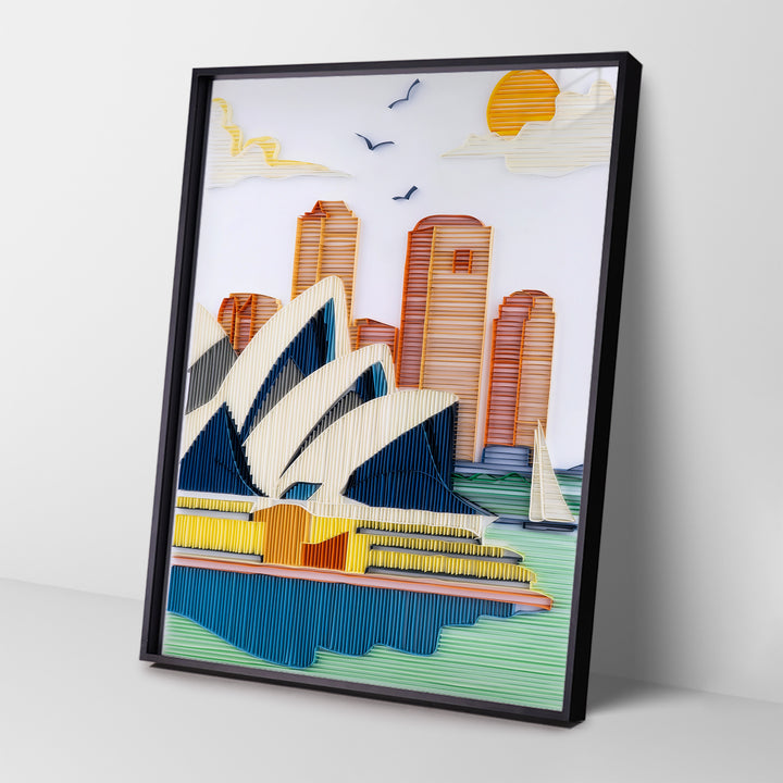 Sydney Opera House - Paper Filigree Painting Kit（Standard Size）