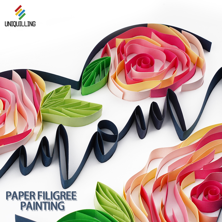 Love Mom - Customized Name Paper Quilling & Filigree Painting Kits