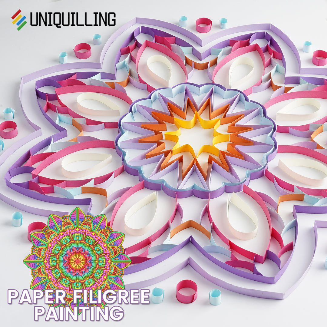 Purple Mandala Ⅱ - Paper Filigree Painting Kit（Standard Size）