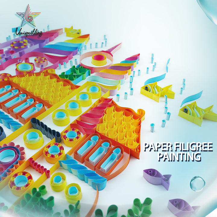 Sea Castle - Paper Filigree Painting Kit（Standard Size）
