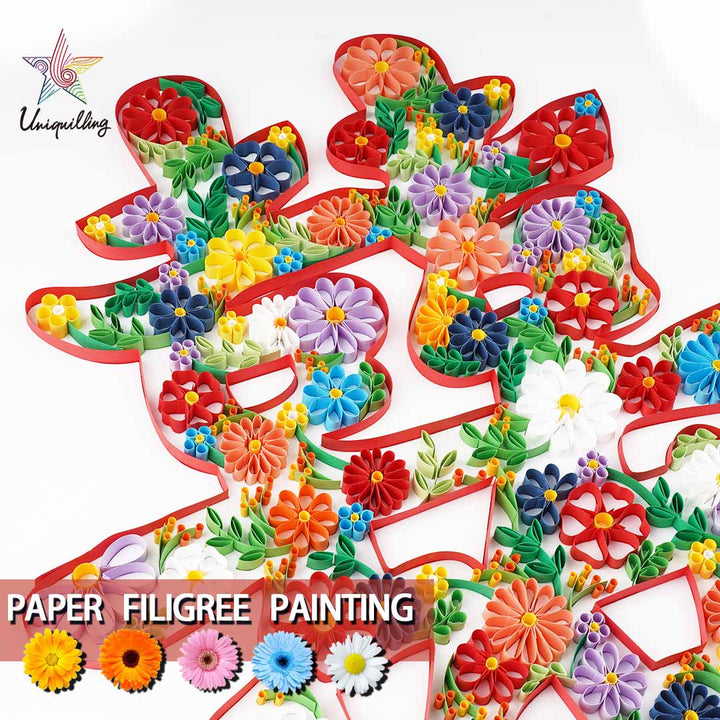 Happiness Ⅱ - Paper Filigree Painting Kit（Standard Size）