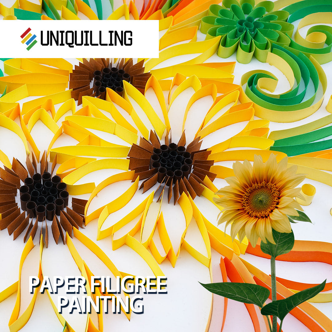 Blooming Sunflower Ⅱ - Paper Filigree Painting Kit