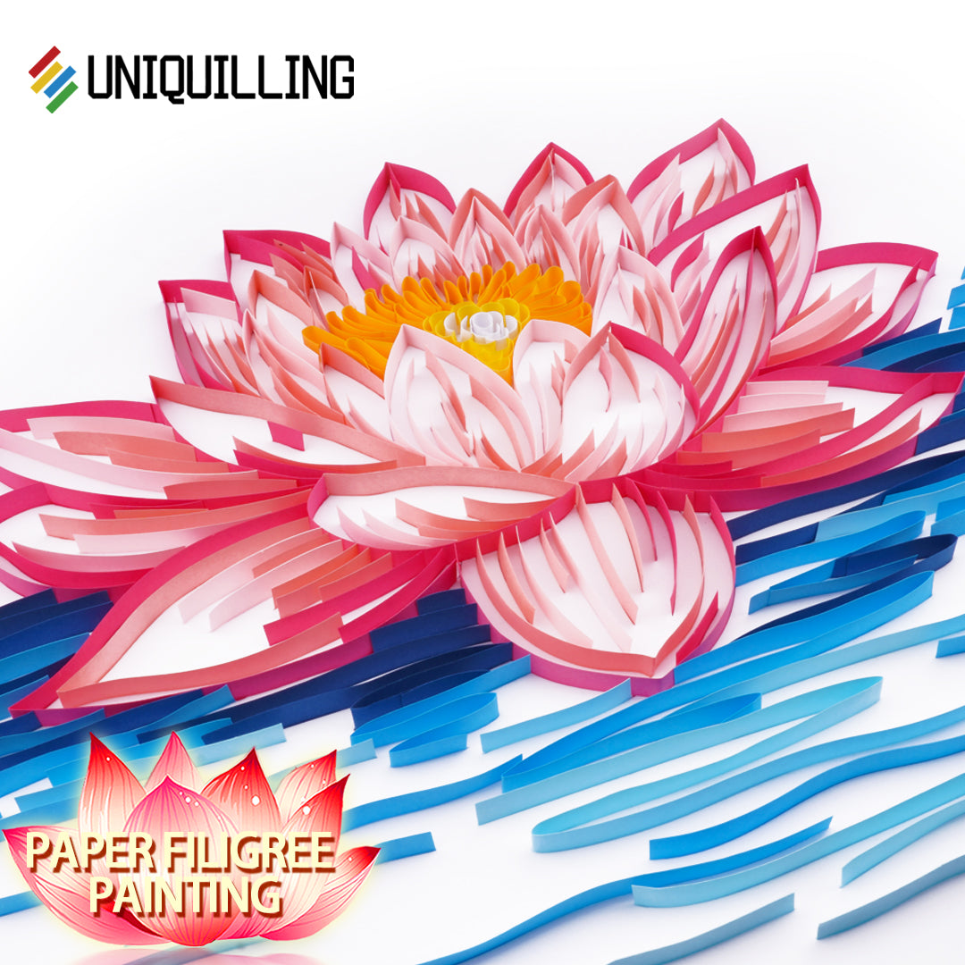 Quiet Water Lily - Paper Quilling & Filigree Painting Kits（Standard Size）