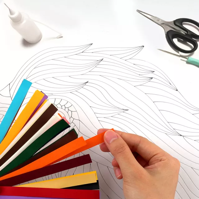 Six Fade-color Paper Strips Set